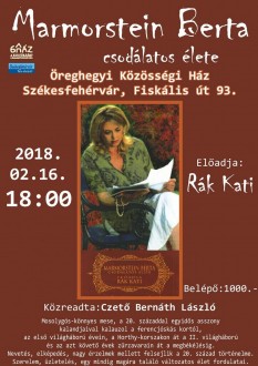 Marmorstein Berta csodálatos élete - színházi előadás Rák Kati tolmácsolásában